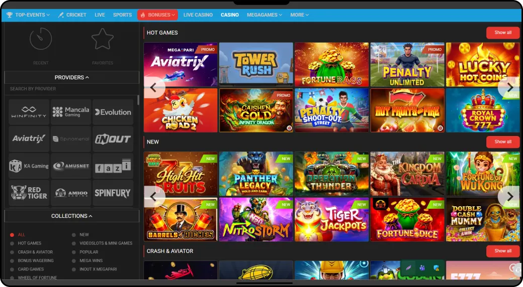 MegaPari Online Casino - MegaPari India